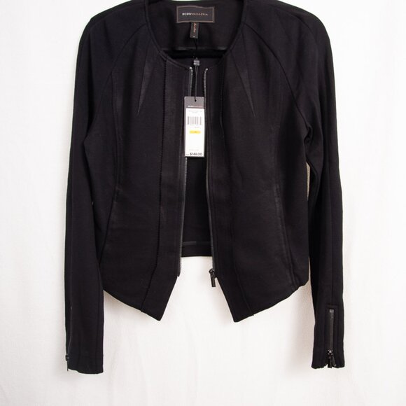 NWT BCBGMaxazria Women's Jacket Black M - Picture 2 of 7